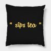 Sips Tea Script Throw Pillow Official James Charles Merch