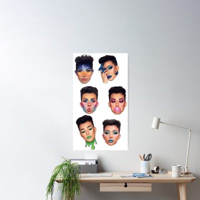 James Makeup Sticker Set Poster Official James Charles Merch