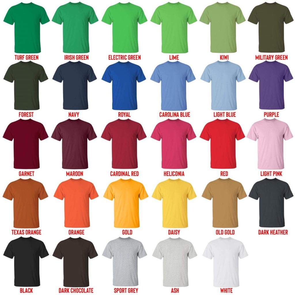 t shirt color chart - James Charles Merch